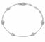 Bracelet Bracelet 5 diamants maille forçat or blanc 18 carats 58 Facettes