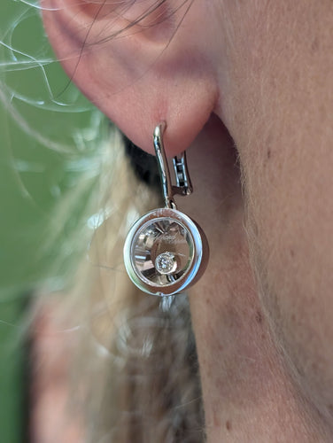 Boucles d'oreilles Boucles d'oreilles CHOPARD Happy Diamonds en or gris et diamants 58 Facettes