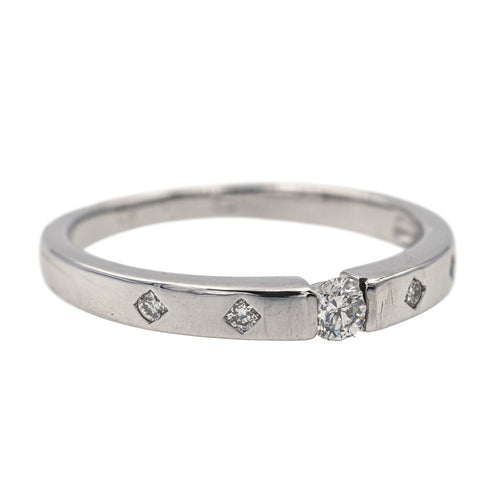 Bague 56 Bague Or blanc Diamant 58 Facettes 3904632CN