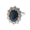 Bague 54 Bague marguerite or blanc saphir et diamants 58 Facettes