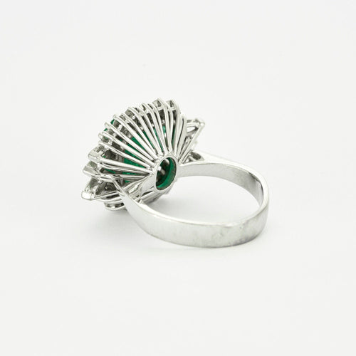 Bague 53 Bague émeraude entourage diamants 58 Facettes GU1