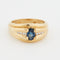 Bague 51 Bague Or Jaune - Saphir et Diamants 58 Facettes RÉF 3037/18