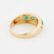 Bague 60 BAGUE OR JAUNE ÉMERAUDES 58 Facettes Ref 9061/18