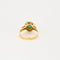 Bague 49.5 Bague vintage en or jaune 18K, diamants et émeraude. 58 Facettes