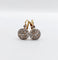 Boucles d'oreilles Dormeuses cible art déco or jaune et platine, diamants 58 Facettes A05769