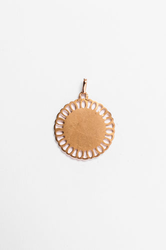 Pendentif Médaille de la Sainte Vierge Marie en or jaune 58 Facettes