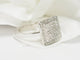 Bague Bague plateau en or blanc et diamants 58 Facettes 21067