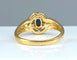Bague 57 Bague en or jaune 18 carats en saphir et diamants 58 Facettes AB337