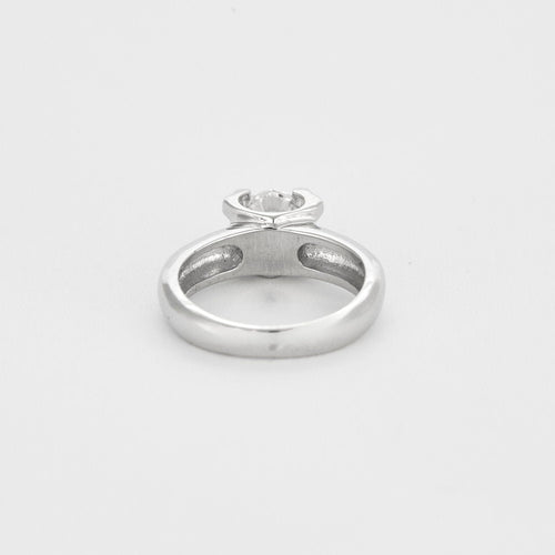 Bague 44 Solitaire or blanc et diamant 58 Facettes 240425