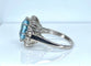 Bague 49 Bague en or blanc 18 carats, aigue marine et diamants 58 Facettes AB495