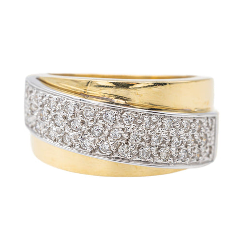 Bague 54 Bague Or jaune, Or blanc Diamant 58 Facettes 3308123CN