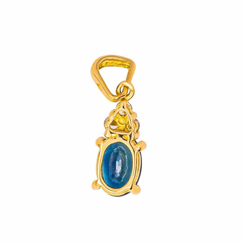 Pendentif Pendentif  Or jaune Saphir, Diamant 58 Facettes 4242527CN