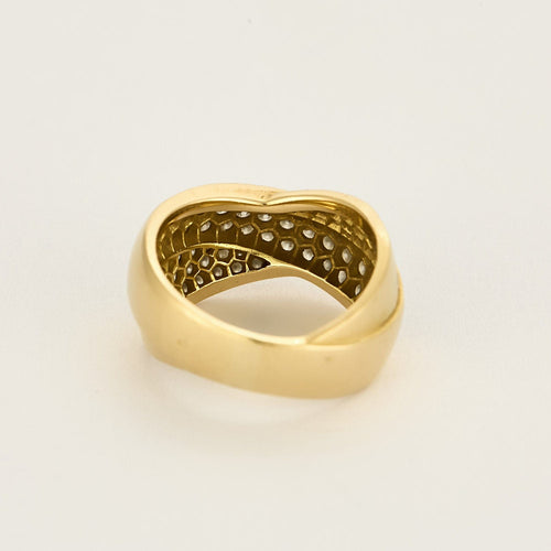 Bague 55 Bague en or jaune et diamants 58 Facettes CRE0100X3
