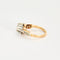 Bague 48 Solitaire or deux tons et diamants 58 Facettes GU128