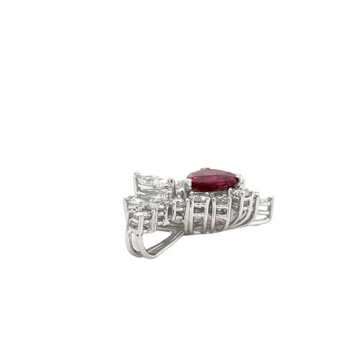 Pendentif Pendentif Cccktail or blanc rubis et diamants 58 Facettes 1.0002595/6