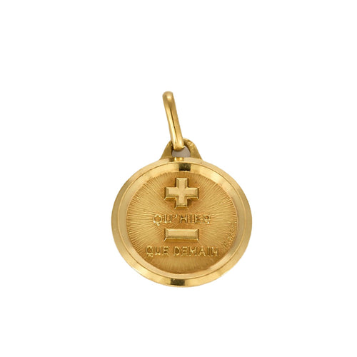 Pendentif AUGIS - Médaille d'Amour - Or jaune 58 Facettes LEN1402