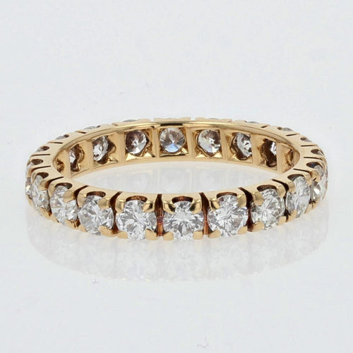 Bague 52 Alliance diamants or jaune 58 Facettes 21-066-52