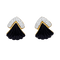 Boucles d'oreilles Clips d'oreilles vintage, or jaune, onyx, diamants. 58 Facettes 34718