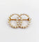 Broche Broche antique or jaune cercles infini et perles 58 Facettes A05616