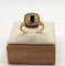 Bague 51.5 Bague Vintage style Art Déco or jaune, saphirs et diamants 58 Facettes