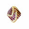 Bague 56 Bague en or avec diamants et rubis 58 Facettes DF2
