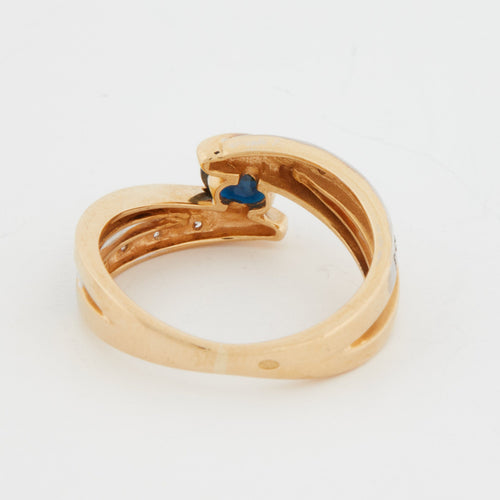 Bague 51 Bague or jaune - Saphir et Diamants 58 Facettes Ref 7145/12