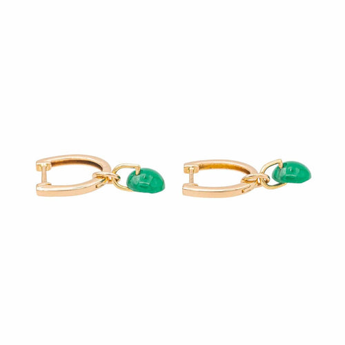 Boucles d'oreilles Boucles d'oreilles Créoles Or rose Chrysoprase 58 Facettes 3145035CN