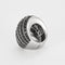 Bague 49 DE GRISOGONO - Bague coktail en or blanc pavée de diamants blancs et de diamants noirs 58 Facettes