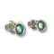 Boucles d'oreilles Boucles d'oreilles au design contemporain du XXe siècle en or 18 carats avec diamants et émeraudes 58 Facettes Q939A (899)
