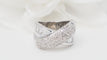 Bague 56 Bague croisée en or blanc et diamants 58 Facettes 32589