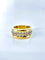 Bague 53 Bague double rangée de diamants en or jaune 58 Facettes