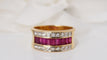 Bague Bague en or jaune, diamants et rubis 58 Facettes 31450