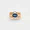 Bague 56 Bague Tank or blanc jaune saphir et diamants 58 Facettes LP675/10