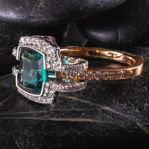 Bague 59 Portrait of an Idea ring – Unique Creation by Gianpiero Casolani 58 Facettes GCR001