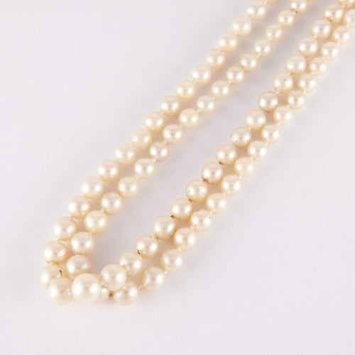 Collier Collier de perles de Culture 2 Rang Fermoir OR 58 Facettes