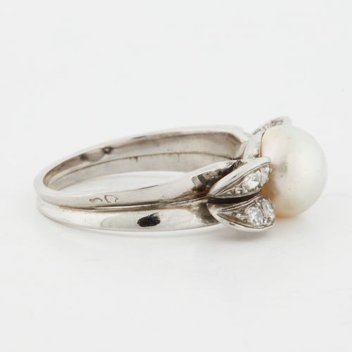 Bague 52 BAGUE EN OR BLANC ET PLATINE 18 CARATS 58 Facettes REF 10202/12