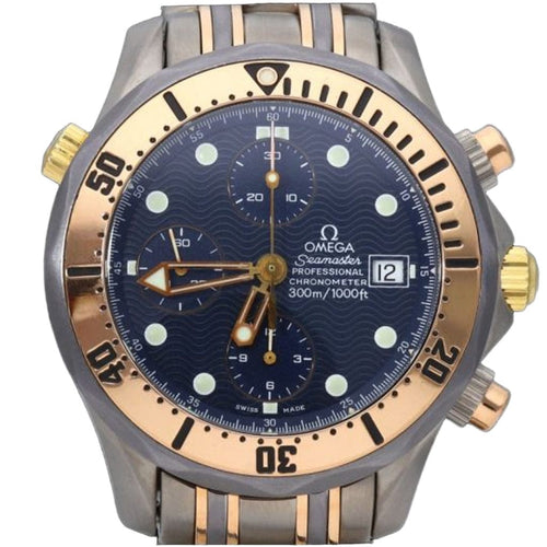 Montre Montre Omega Seamaster 300M Chronographe Titane / Or Rose 18K 58 Facettes MT42373