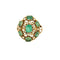 Bague 49 Bague or jaune, émeraudes et diamants 58 Facettes 240057