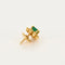Boucles d'oreilles Boucles d'oreilles marguerites or jaune, émeraude et diamants 58 Facettes 250242