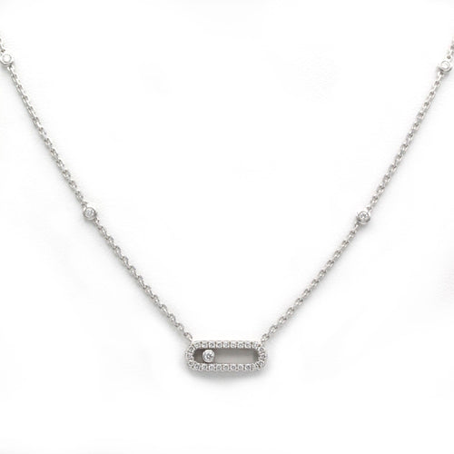 Collier Collier Move Uno en or blanc - MESSIKA 58 Facettes 250088R