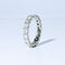 Bague 55 Alliance Américaine or blanc diamants 58 Facettes 240 565
