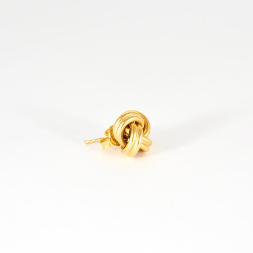Boucles d'oreilles Puces d Oreille Or Boule Torsadée 58 Facettes