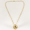 Collier Chaîne et pendentif cube en or jaune et tourmalines vertes 58 Facettes MONTE0164
