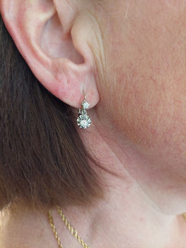 Boucles d'oreilles DORMEUSES DIAMANTS 58 Facettes 082741