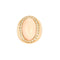 Bague 55 Bague dôme, or jaune, corail peau d'ange, diamants 58 Facettes GU159