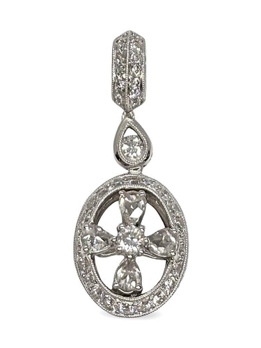 Pendentif Pendentif or blanc et diamants 58 Facettes 870