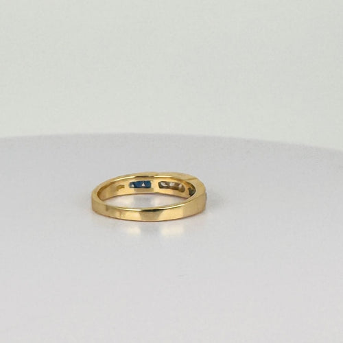 Bague 56.5 Bague Or jaune Diamants Saphirs 58 Facettes 2310016
