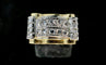 Bague 50.5 Bague Tank d'époque 1940/50 deux ors diamants 58 Facettes