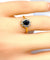 Bague en or jaune 18 carats, saphir et diamants