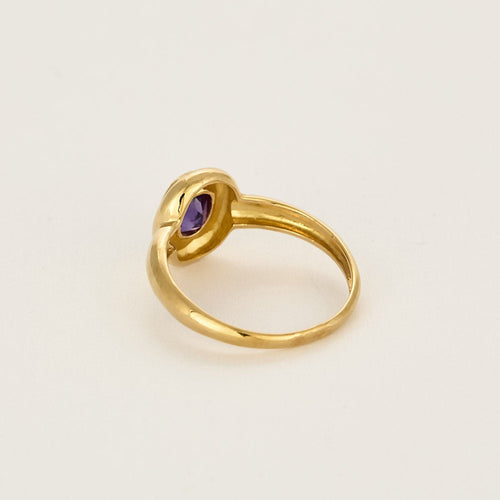 Bague 56 Bague en or jaune et améthyste 58 Facettes AUX1333X3